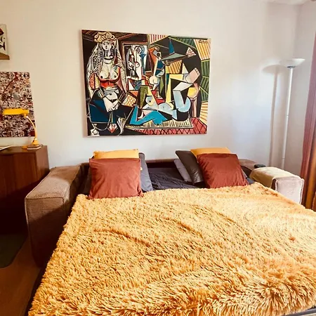 La Colmarina Cosy 1 Bedroom Flat- Elevator Wifi & Private Parking-keybox Daire *